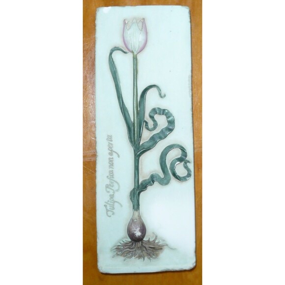 Lot 2 Tile Plaque from Ibis & Orchid Design Co - Tulip Flowers 2" x 6" - 3D Wall - Picture 5 of 7